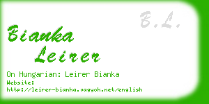 bianka leirer business card